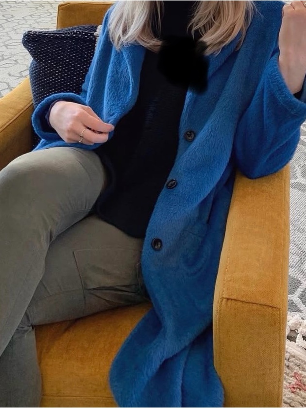 Anthropologie Sanctuary Royal Blue Long Coat